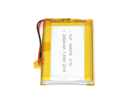 584070 2000mAh 3.7V Polymer Battery for Beauty Devices, Car Kits & Dog Trainers